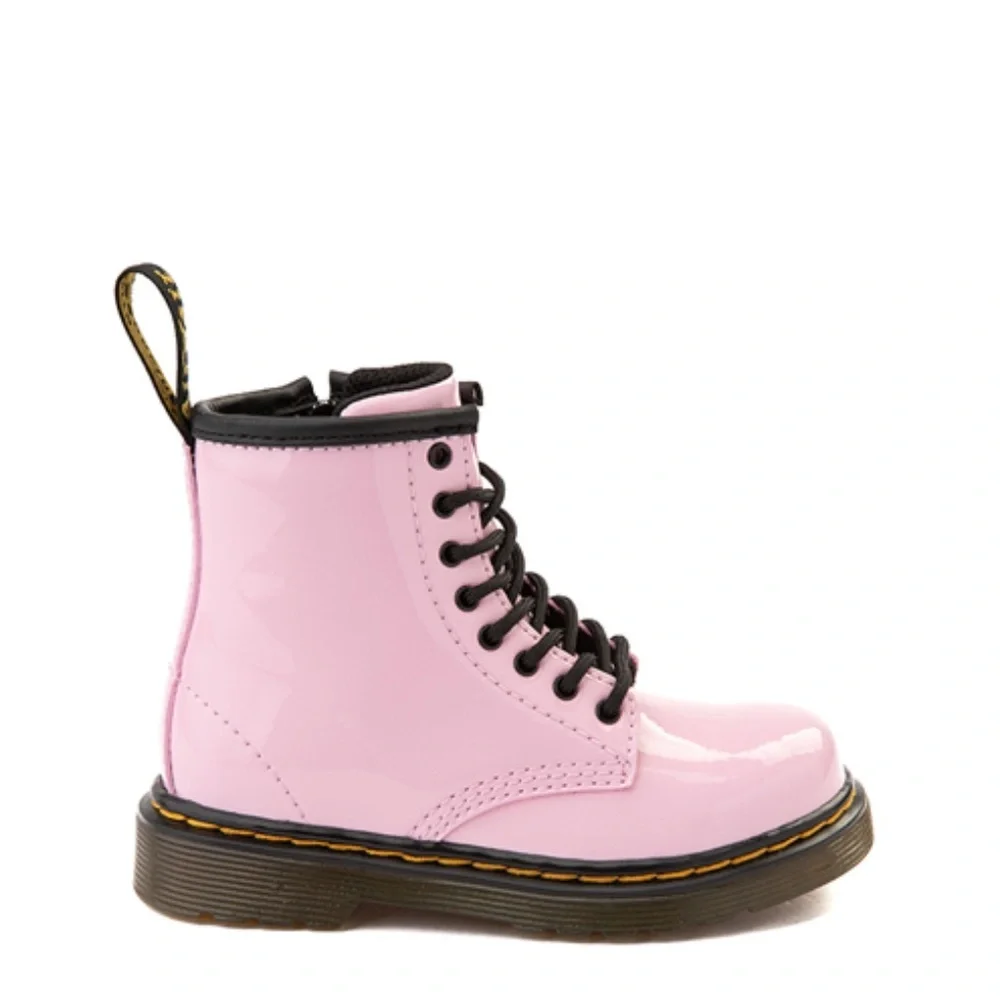 Dr. Martens 1460 8-Eye Patent Boot Toddler Pale Pink Size 3